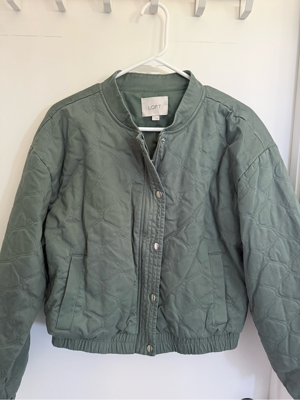 LOFT Quilted Jacket in Sage